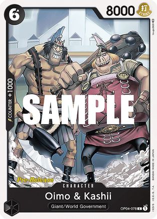 Oimo & Kashii (OP04-078) - Kingdoms of Intrigue Pre-Release Cards