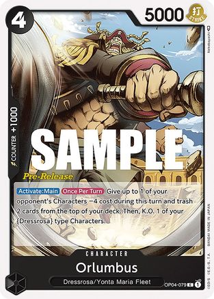 Orlumbus (OP04-079) - Kingdoms of Intrigue Pre-Release Cards