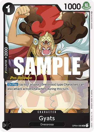 Gyats (OP04-080) - Kingdoms of Intrigue Pre-Release Cards