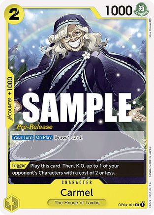 Carmel (OP04-101) - Kingdoms of Intrigue Pre-Release Cards