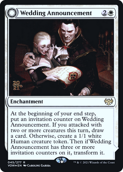 Wedding Announcement // Wedding Festivity (PVOW-45S) - Innistrad: Crimson Vow Promos: (Double Faced Transform) Foil