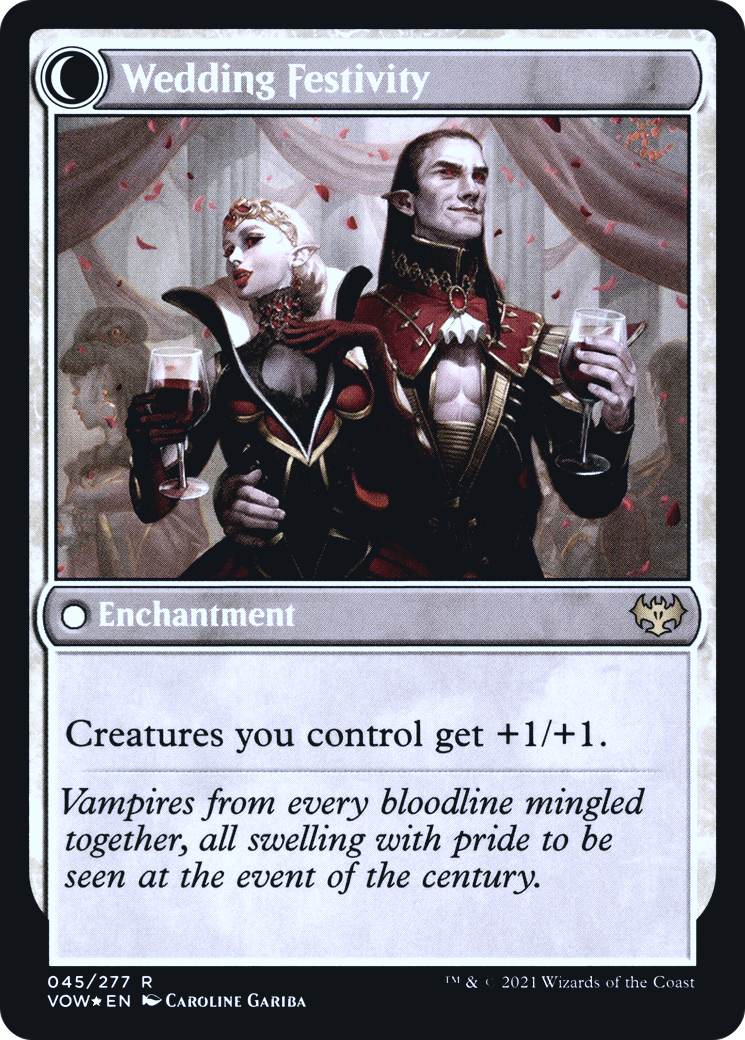 Wedding Announcement // Wedding Festivity (PVOW-45S) - Innistrad: Crimson Vow Promos: (Double Faced Transform) Foil