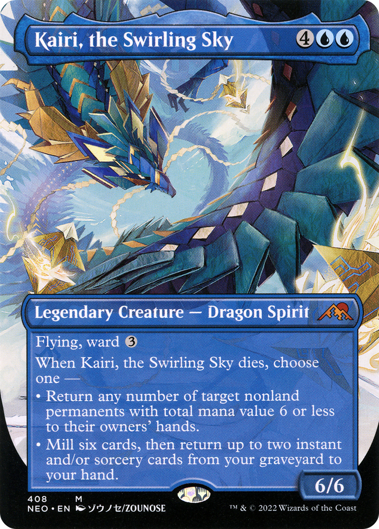 Kairi, the Swirling Sky (NEO-408) - Kamigawa: Neon Dynasty (Borderless) Foil