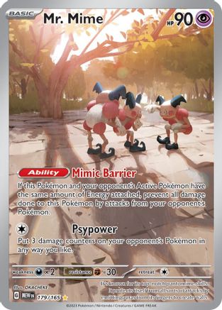Mr. Mime (179/165) - SV Scarlet & Violet 151 Holofoil - Illustration Rare