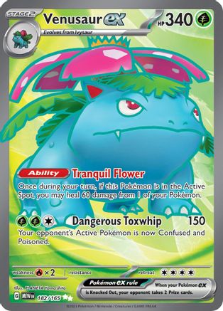 Venusaur ex (182/165) - SV Scarlet & Violet 151 Holofoil - Ultra Rare