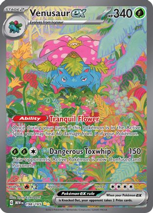 Venusaur ex (198/165) - SV Scarlet & Violet 151 Holofoil - Special Illustration Rare