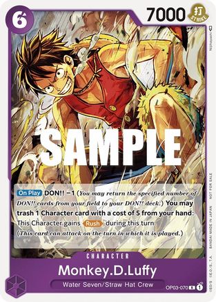 Monkey.D.Luffy (Dash Pack) (OP03-070) - Kingdoms of Intrigue Foil