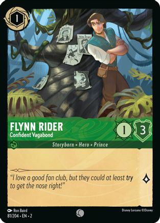 (081/204)  Flynn Rider - Confident Vagabond - Rise of the Floodborn  Normal