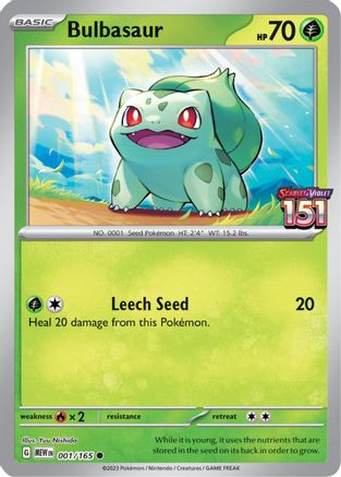 Bulbasaur - 001/165 (Best Buy Exclusive) 1 - Miscellaneous Cards & Products Reverse Holofoil