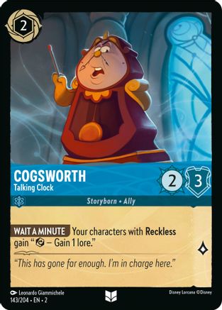 (143/204)  Cogsworth - Talking Clock - Rise of the Floodborn  Cold Foil