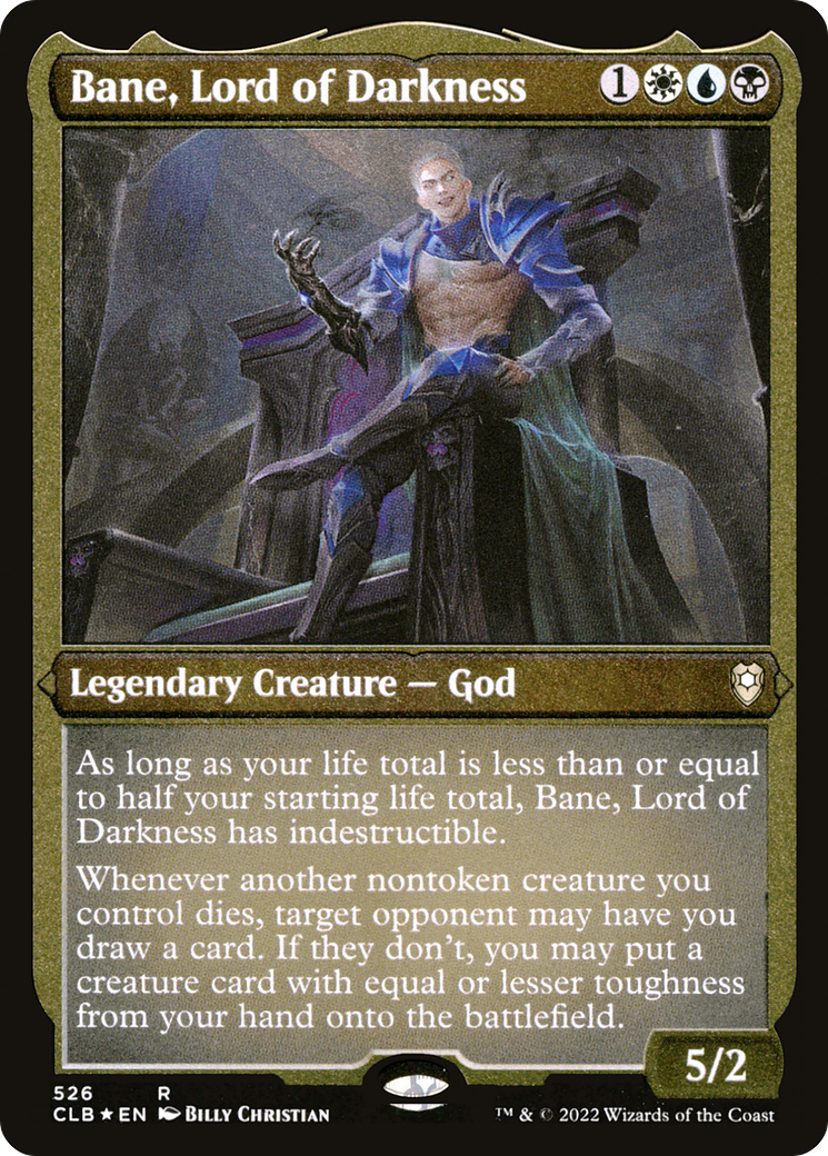 Bane, Lord of Darkness (CLB-526) - Commander Legends: Battle for Baldur's Gate Etched Foil