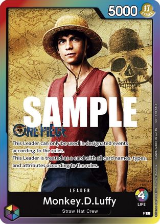 (P) Monkey.D.Luffy (Rainbow Leader) (Leader Pack - Live Action) (Sealed Battle 2023 Vol. 1) - One Piece Promotion Cards Normal