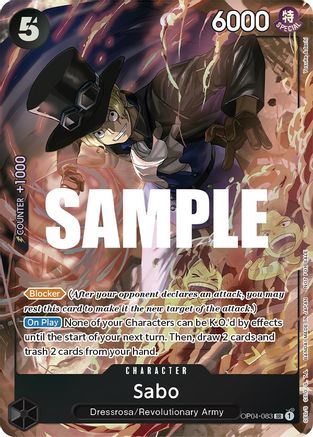 (OP04-083) Sabo (Sealed Battle 2023 Vol. 1) - One Piece Promotion Cards Foil