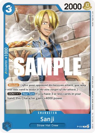 (P-050) Sanji (Sealed Battle Kit Vol. 1) - One Piece Promotion Cards Normal