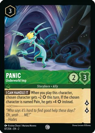 (087/204)  Panic - Underworld Imp - Rise of the Floodborn  Cold Foil