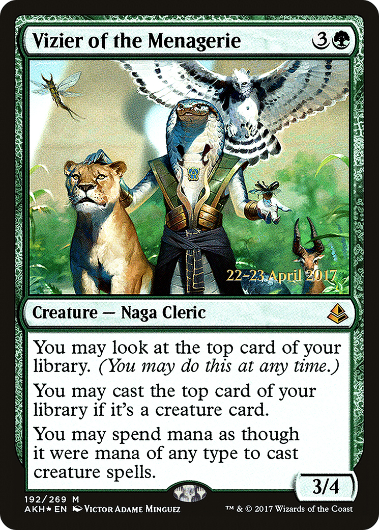 Vizier of the Menagerie (PRE-192S) - Amonkhet Promos (Prerelease) Foil