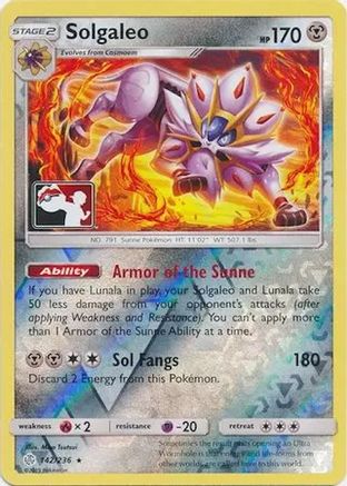 Solgaleo 142 - League & Championship Cards Reverse Holofoil