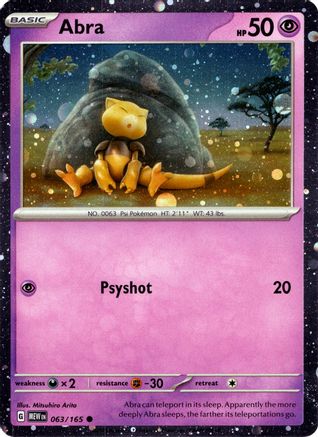 Abra (Cosmos Holo) (63/165) - Miscellaneous Cards & Products Holofoil - Promo