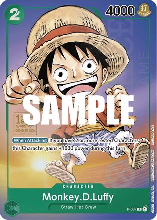 (P-037) Monkey.D.Luffy (037) (1st Anniversary Tournament) - One Piece Promotion Cards Foil