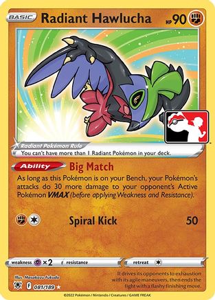 Radiant Hawlucha 81 - Prize Pack Series Cards Holofoil