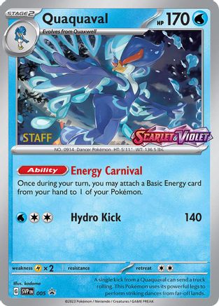 Quaquaval - 005 [Staff] 5 - SV Scarlet & Violet Promo Cards Holofoil