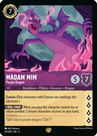 (047/204)  Madam Mim - Purple Dragon - Rise of the Floodborn  Cold Foil
