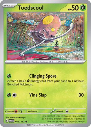 Toedscool (15/182) - SV04 Paradox Rift Reverse Holofoil - Common