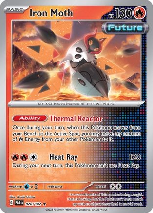 Iron Moth (28/182) - SV04 Paradox Rift Reverse Holofoil - Rare