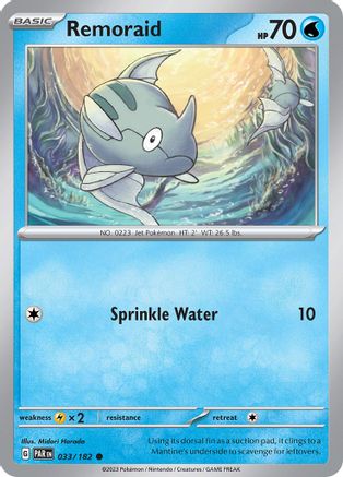Remoraid (33/182) - SV04 Paradox Rift Reverse Holofoil - Common