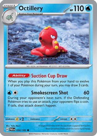 Octillery (34/182) - SV04 Paradox Rift Reverse Holofoil - Common