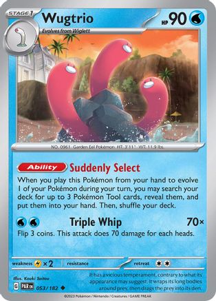 Wugtrio (53/182) - SV04 Paradox Rift  - Uncommon