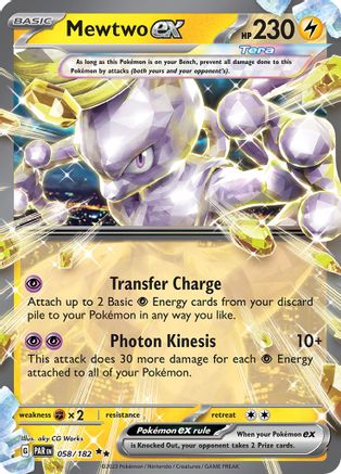 Mewtwo ex 58 - SV04 Paradox Rift Holofoil