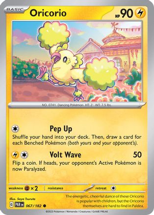 Oricorio (67/182) - SV04 Paradox Rift Reverse Holofoil - Common