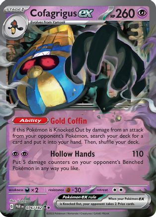 Cofagrigus ex (76/182) - SV04 Paradox Rift Holofoil - Double Rare