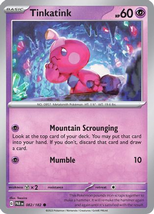 Tinkatink - 082/182  - SV04 Paradox Rift Reverse Holofoil