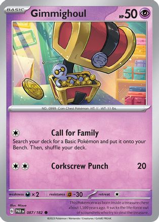 Gimmighoul (87/182) - SV04 Paradox Rift Reverse Holofoil - Common