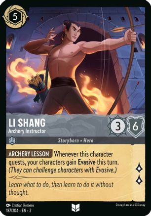 (187/204)  Li Shang - Archery Instructor - Rise of the Floodborn  Normal