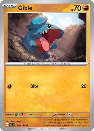 Gible (94/182) - SV04 Paradox Rift  - Common