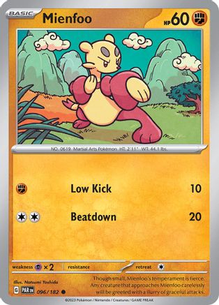 Mienfoo (96/182) - SV04 Paradox Rift Reverse Holofoil - Common