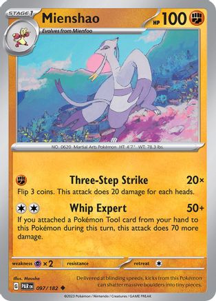 Mienshao (97/182) - SV04 Paradox Rift Reverse Holofoil - Uncommon