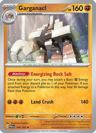 Garganacl (104/182) - SV04 Paradox Rift Reverse Holofoil - Rare