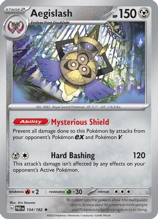 Aegislash (134/182) - SV04 Paradox Rift Holofoil - Rare