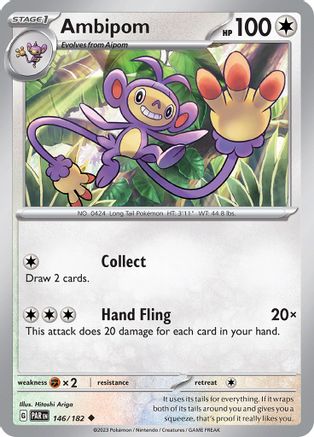 Ambipom (146/182) - SV04 Paradox Rift Reverse Holofoil - Uncommon