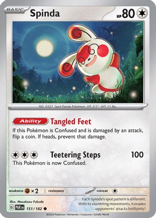 Spinda (151/182) - SV04 Paradox Rift Reverse Holofoil - Common