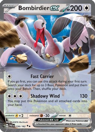 Bombirdier ex (156/182) - SV04 Paradox Rift Holofoil - Double Rare