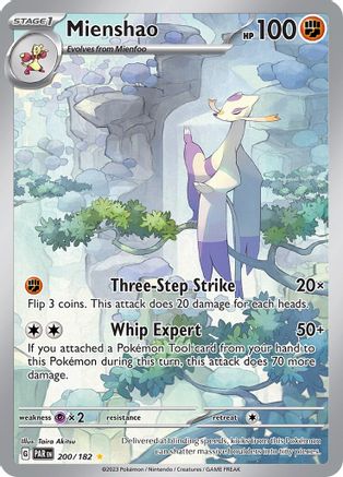 Mienshao (200/182) - SV04 Paradox Rift Holofoil - Illustration Rare