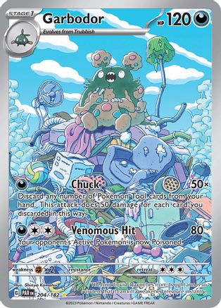 Garbodor (204/182) - SV04 Paradox Rift Holofoil - Illustration Rare