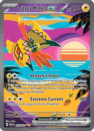 Tapu Koko ex - 247/182 247 - SV04 Paradox Rift Holofoil