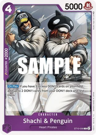 (ST10-008) Shachi & Penguin - Ultra Deck: The Three Captains Foil