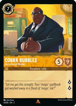 (004/204)  Cobra Bubbles - Just a Social Worker - Rise of the Floodborn  Cold Foil